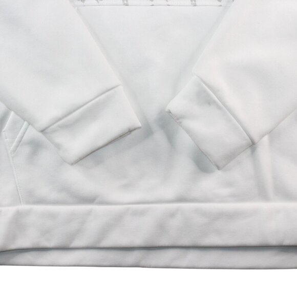 Nike Therma Fit 3XL All Over Print White Gray Hoodie Nike Spell Out Streetwear - Picture 14 of 16